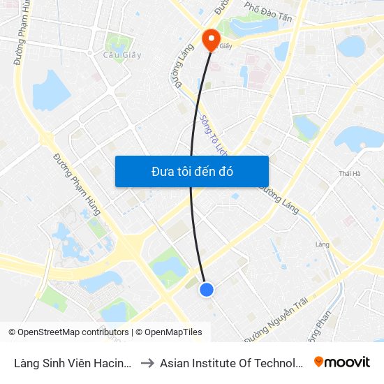 Làng Sinh Viên Hacinco - Nguyễn Tuân to Asian Institute Of Technology Vietnam (Ait-Vn) map