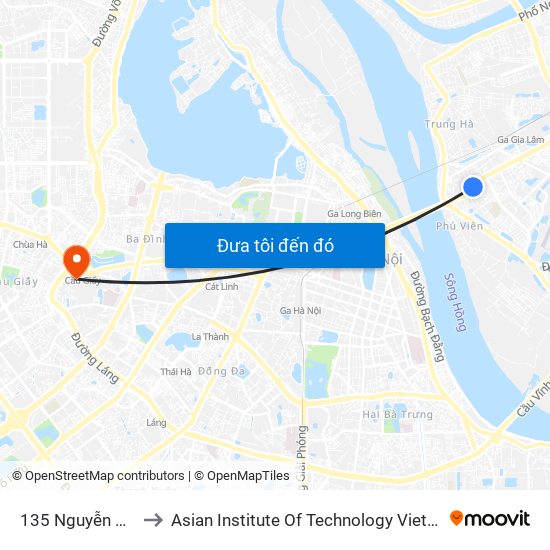 135 Nguyễn Văn Cừ to Asian Institute Of Technology Vietnam (Ait-Vn) map