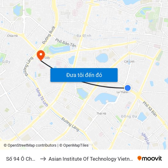 Số 94 Ô Chợ Dừa to Asian Institute Of Technology Vietnam (Ait-Vn) map