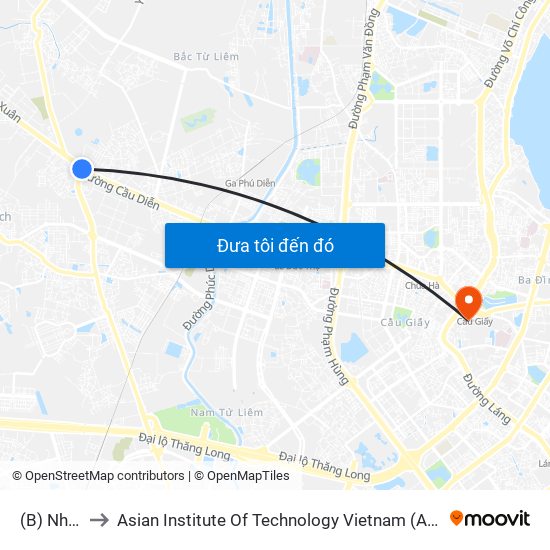 (B) Nhổn to Asian Institute Of Technology Vietnam (Ait-Vn) map