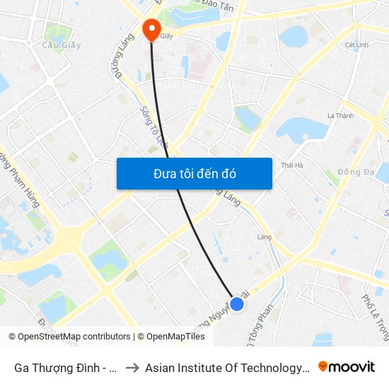 Ga Thượng Đình - Nguyễn Trãi to Asian Institute Of Technology Vietnam (Ait-Vn) map