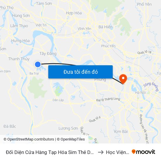 Đối Diện Cửa Hàng Tạp Hóa Sim Thẻ Dung Trang, Cẩm Tân, Xã Cẩm Lĩnh to Học Viện Tài Chính map