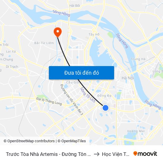 Trước Tòa Nhà Artemis - Đường Tôn Thất Tùng Kéo Dài to Học Viện Tài Chính map