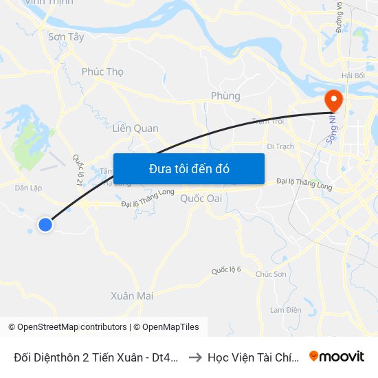 Đối Diệnthôn 2 Tiến Xuân - Dt446 to Học Viện Tài Chính map