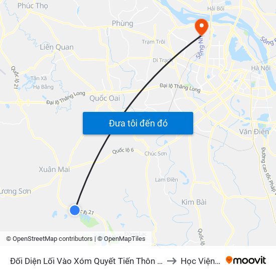 Đối Diện Lối Vào Xóm Quyết Tiến Thôn Nam Sơn - Đường Hồ Chí Minh to Học Viện Tài Chính map