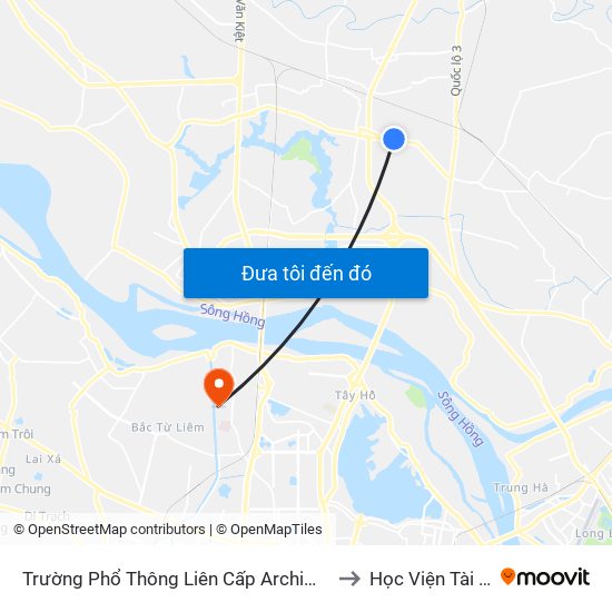 Trường Phổ Thông Liên Cấp Archimedes - Ql23 to Học Viện Tài Chính map