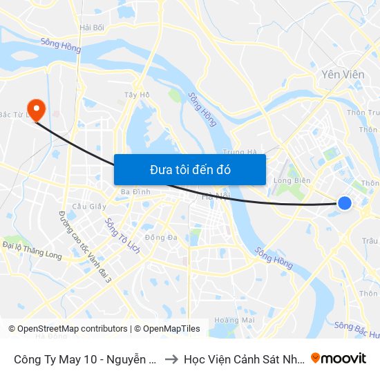 Công Ty May 10 - Nguyễn Văn Linh to Học Viện Cảnh Sát Nhân Dân map