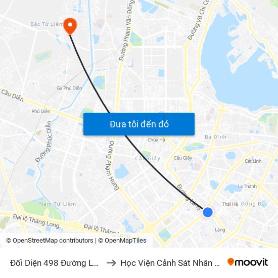 Đối Diện 498 Đường Láng to Học Viện Cảnh Sát Nhân Dân map