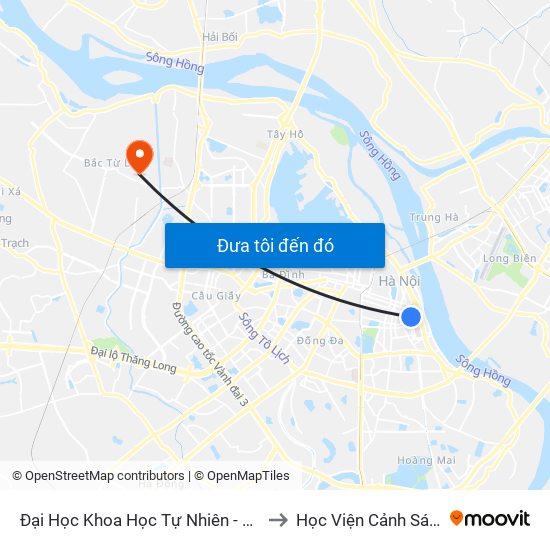 Đại Học Khoa Học Tự Nhiên - 19 Lê Thánh Tông to Học Viện Cảnh Sát Nhân Dân map