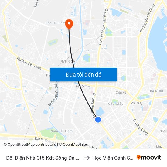 Đối Diện Nhà Ct5 Kđt Sông Đà Mỹ Đình - Phạm Hùng to Học Viện Cảnh Sát Nhân Dân map