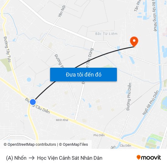 (A) Nhổn to Học Viện Cảnh Sát Nhân Dân map