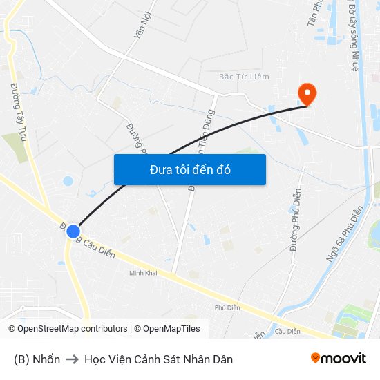 (B) Nhổn to Học Viện Cảnh Sát Nhân Dân map