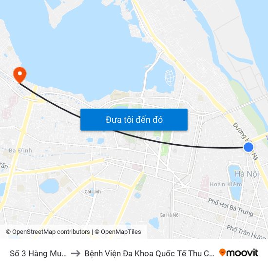 Số 3 Hàng Muối to Bệnh Viện Đa Khoa Quốc Tế Thu Cúc map