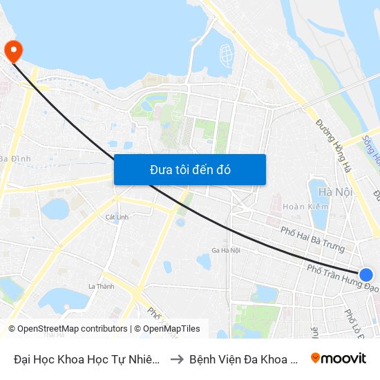 Đại Học Khoa Học Tự Nhiên - 19 Lê Thánh Tông to Bệnh Viện Đa Khoa Quốc Tế Thu Cúc map