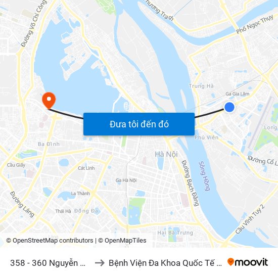 358 - 360 Nguyễn Văn Cừ to Bệnh Viện Đa Khoa Quốc Tế Thu Cúc map