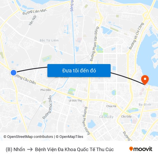 (B) Nhổn to Bệnh Viện Đa Khoa Quốc Tế Thu Cúc map