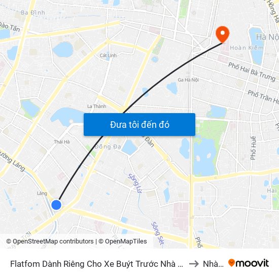 Flatfom Dành Riêng Cho Xe Buýt Trước Nhà 45 Đường Láng to Nhà B4 map