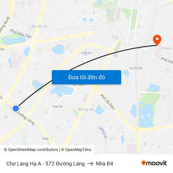 Chợ Láng Hạ A - 572 Đường Láng to Nhà B4 map