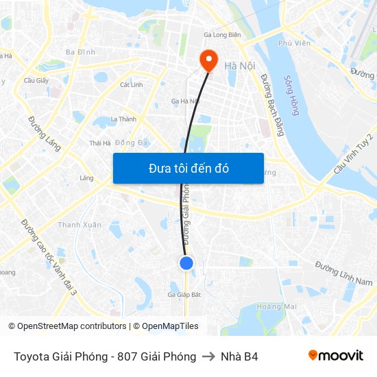 Toyota Giải Phóng - 807 Giải Phóng to Nhà B4 map