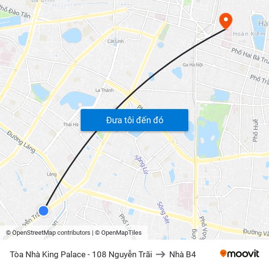 Tòa Nhà King Palace - 108 Nguyễn Trãi to Nhà B4 map
