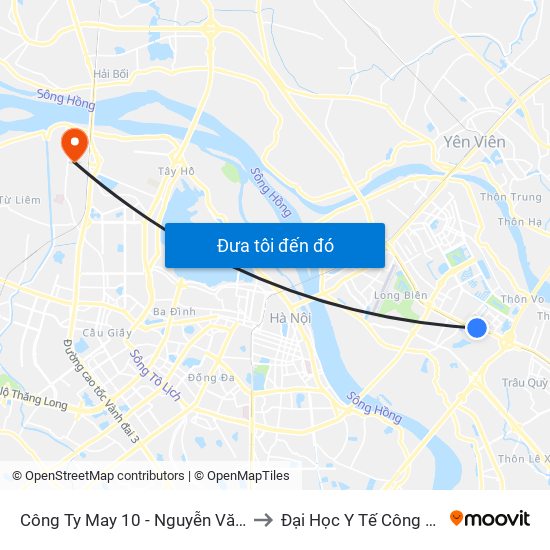 Công Ty May 10 - Nguyễn Văn Linh to Đại Học Y Tế Công Cộng map