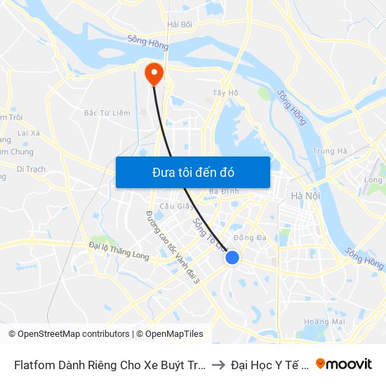 Flatfom Dành Riêng Cho Xe Buýt Trước Nhà 45 Đường Láng to Đại Học Y Tế Công Cộng map