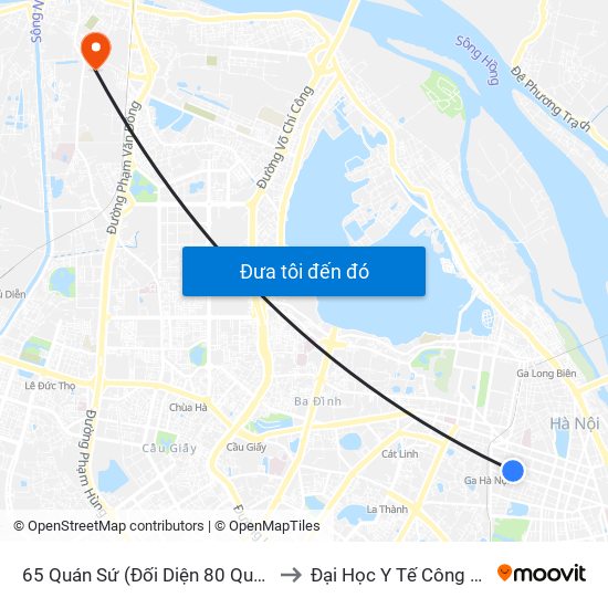 65 Quán Sứ (Đối Diện 80 Quán Sứ) to Đại Học Y Tế Công Cộng map