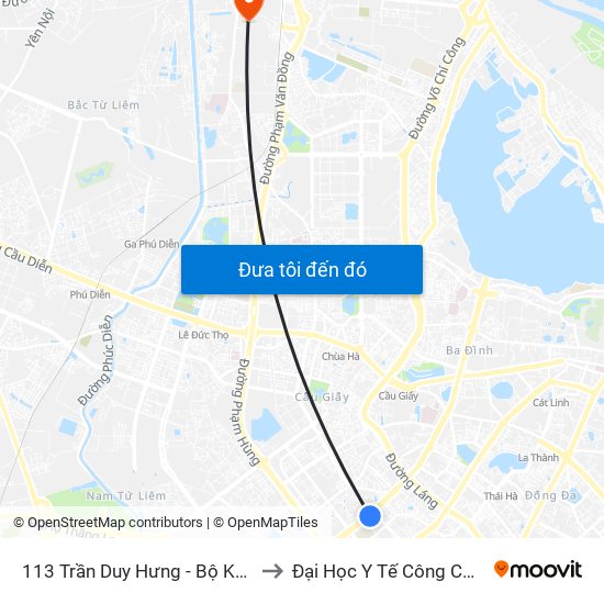 113 Trần Duy Hưng - Bộ Khcn to Đại Học Y Tế Công Cộng map