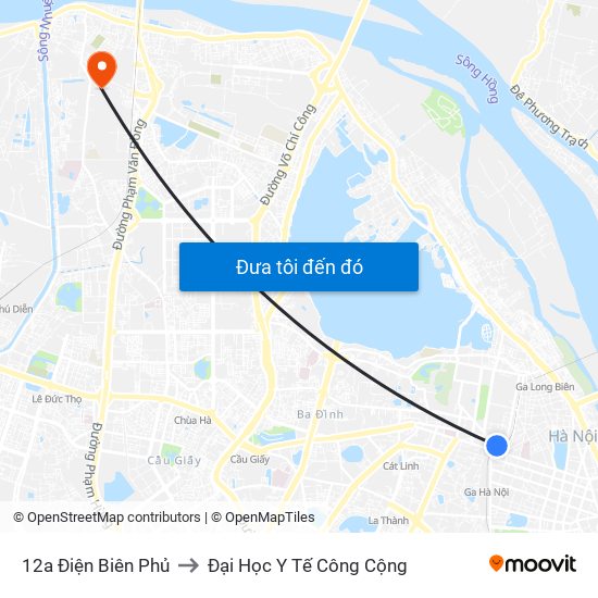 12a Điện Biên Phủ to Đại Học Y Tế Công Cộng map