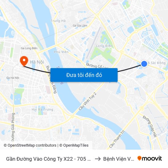 Gần Đường Vào Công Ty X22 - 705 Nguyễn Văn Linh to Bệnh Viện Việt Đức map