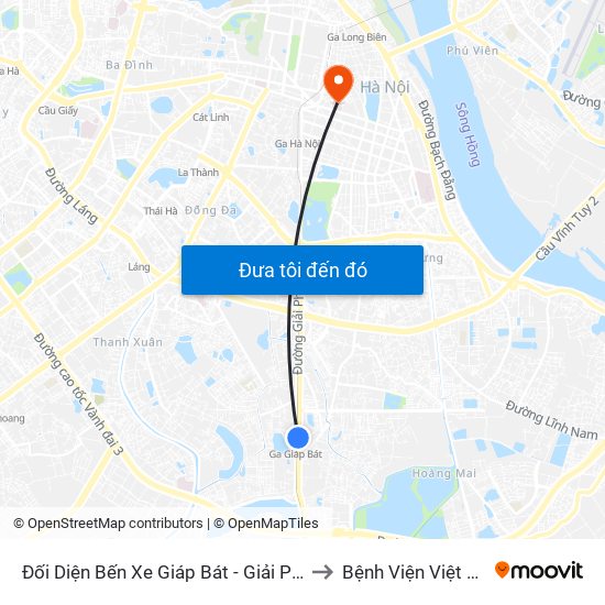 Đối Diện Bến Xe Giáp Bát - Giải Phóng to Bệnh Viện Việt Đức map