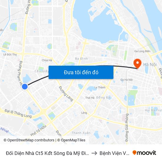 Đối Diện Nhà Ct5 Kđt Sông Đà Mỹ Đình - Phạm Hùng to Bệnh Viện Việt Đức map