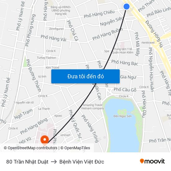 80 Trần Nhật Duật to Bệnh Viện Việt Đức map