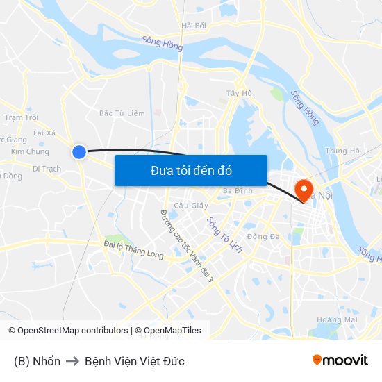 (B) Nhổn to Bệnh Viện Việt Đức map