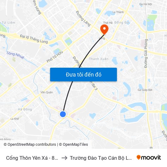 Cổng Thôn Yên Xá - 89 Cầu Bươu to Trường Đào Tạo Cán Bộ Lê Hồng Phong map