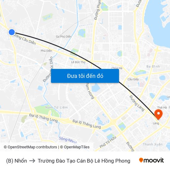 (B) Nhổn to Trường Đào Tạo Cán Bộ Lê Hồng Phong map