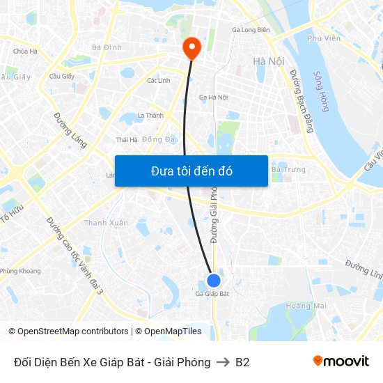 Đối Diện Bến Xe Giáp Bát - Giải Phóng to B2 map