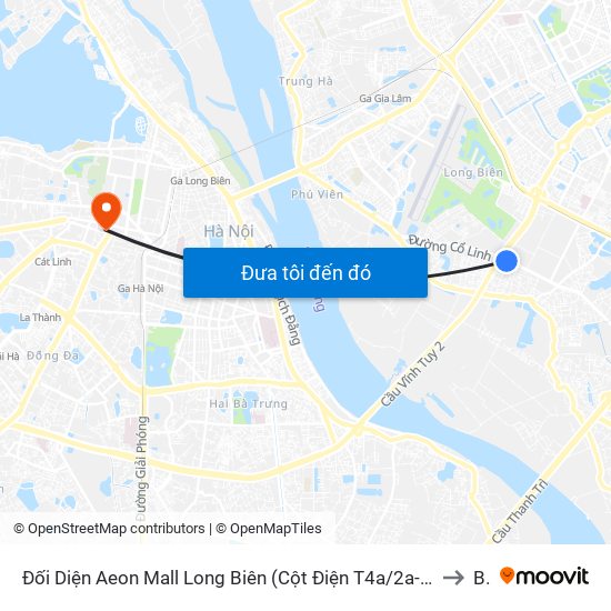 Đối Diện Aeon Mall Long Biên (Cột Điện T4a/2a-B Đường Cổ Linh) to B2 map