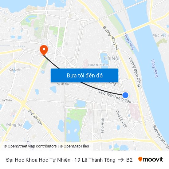 Đại Học Khoa Học Tự Nhiên - 19 Lê Thánh Tông to B2 map