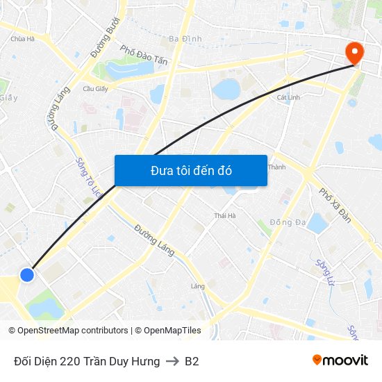 Đối Diện 220 Trần Duy Hưng to B2 map