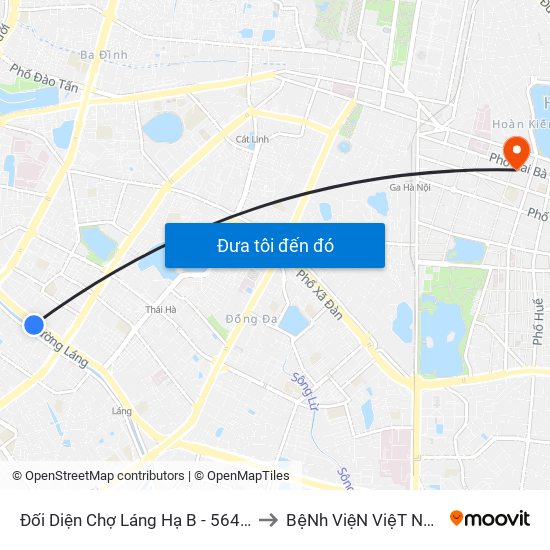 Đối Diện Chợ Láng Hạ B - 564 Đường Láng to BệNh ViệN ViệT Nam - Cuba map