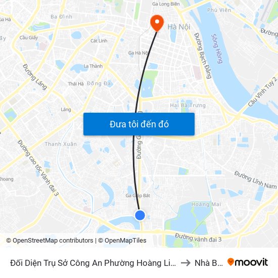 Đối Diện Trụ Sở Công An Phường Hoàng Liệt- 1277 Giải Phóng to Nhà B6-B7 map