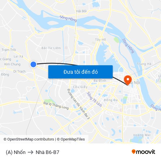 (A) Nhổn to Nhà B6-B7 map