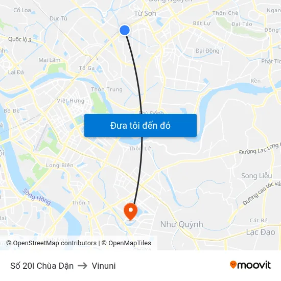 Số 20l Chùa Dận to Vinuni map