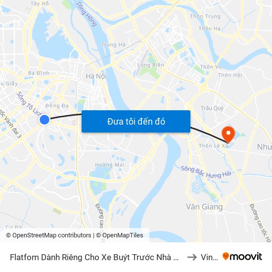 Flatfom Dành Riêng Cho Xe Buýt Trước Nhà 45 Đường Láng to Vinuni map