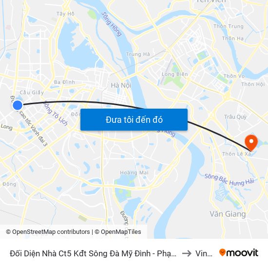 Đối Diện Nhà Ct5 Kđt Sông Đà Mỹ Đình - Phạm Hùng to Vinuni map