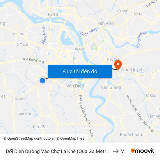 Đối Diện Đường Vào Chợ La Khê (Qua Ga Metro La Khê) - 405 Quang Trung (Hà Đông) to Vinuni map