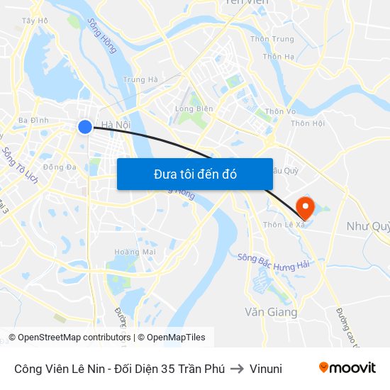 Công Viên Lê Nin - Đối Diện 35 Trần Phú to Vinuni map
