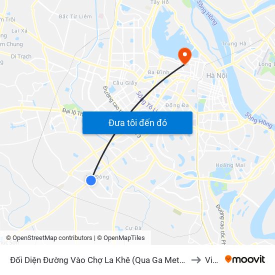 Đối Diện Đường Vào Chợ La Khê (Qua Ga Metro La Khê) - 405 Quang Trung (Hà Đông) to Viện 69 map