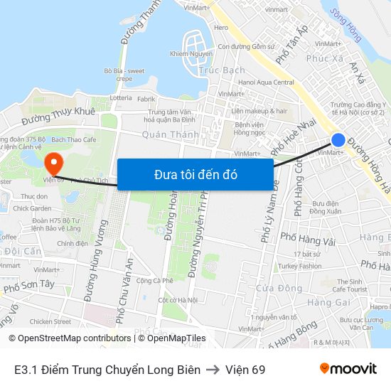 E3.1 Điểm Trung Chuyển Long Biên to Viện 69 map